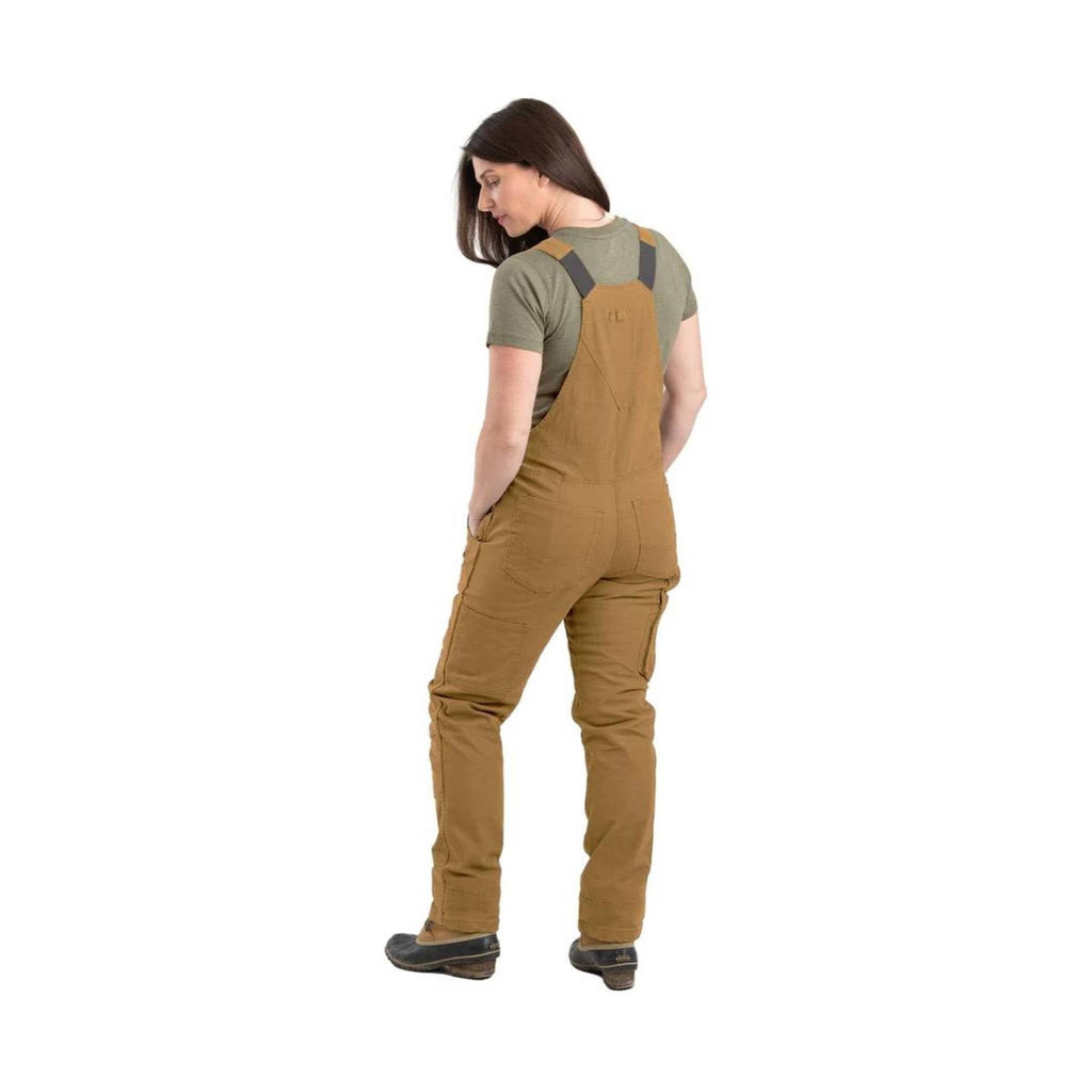 Berne Women's Unlined Stretch Duck Bib Overalls - Brown - Lenny's Shoe & Apparel