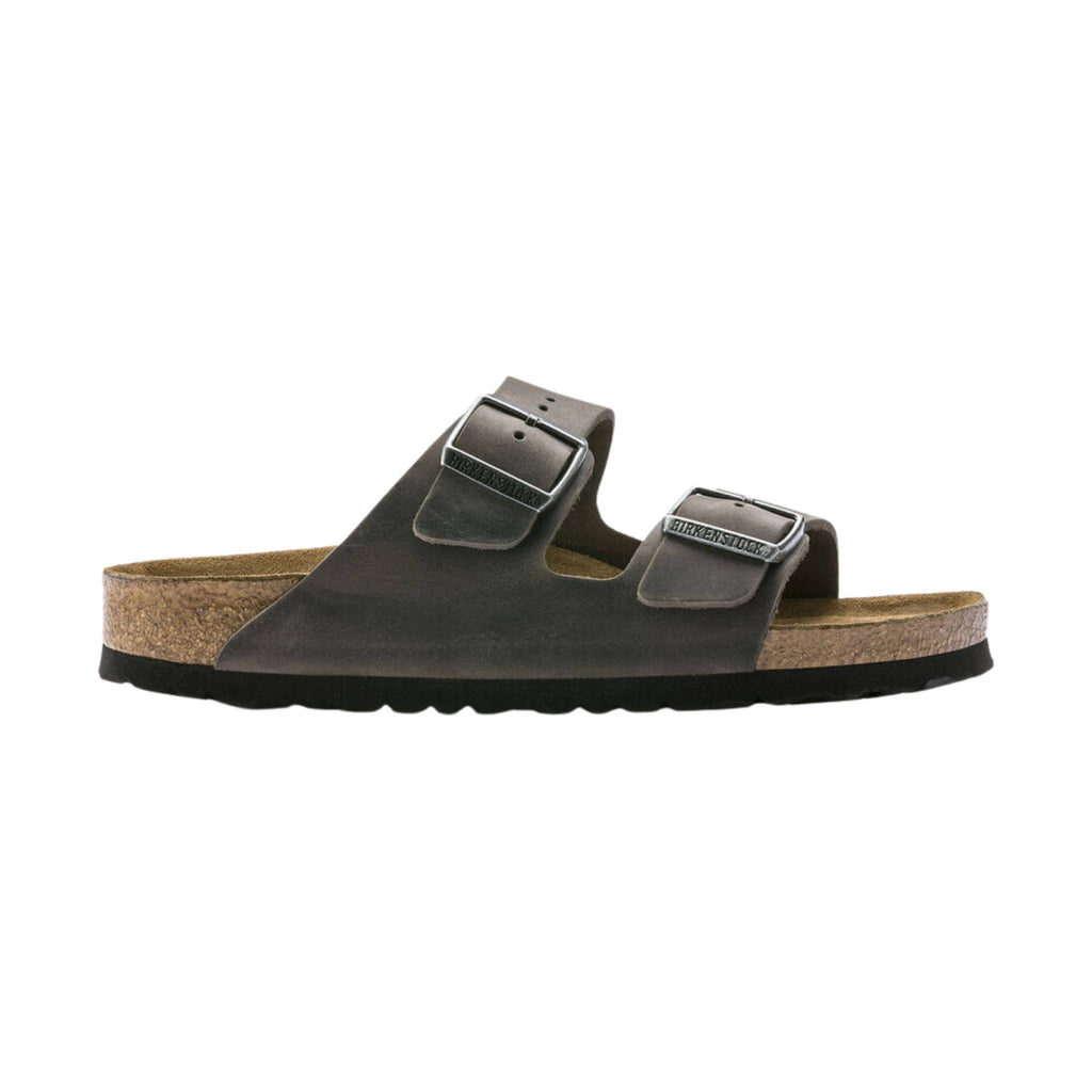 Brikenstock Arizona Soft Footbed Sandal - Oiled Leather Iron - Lenny's Shoe & Apparel