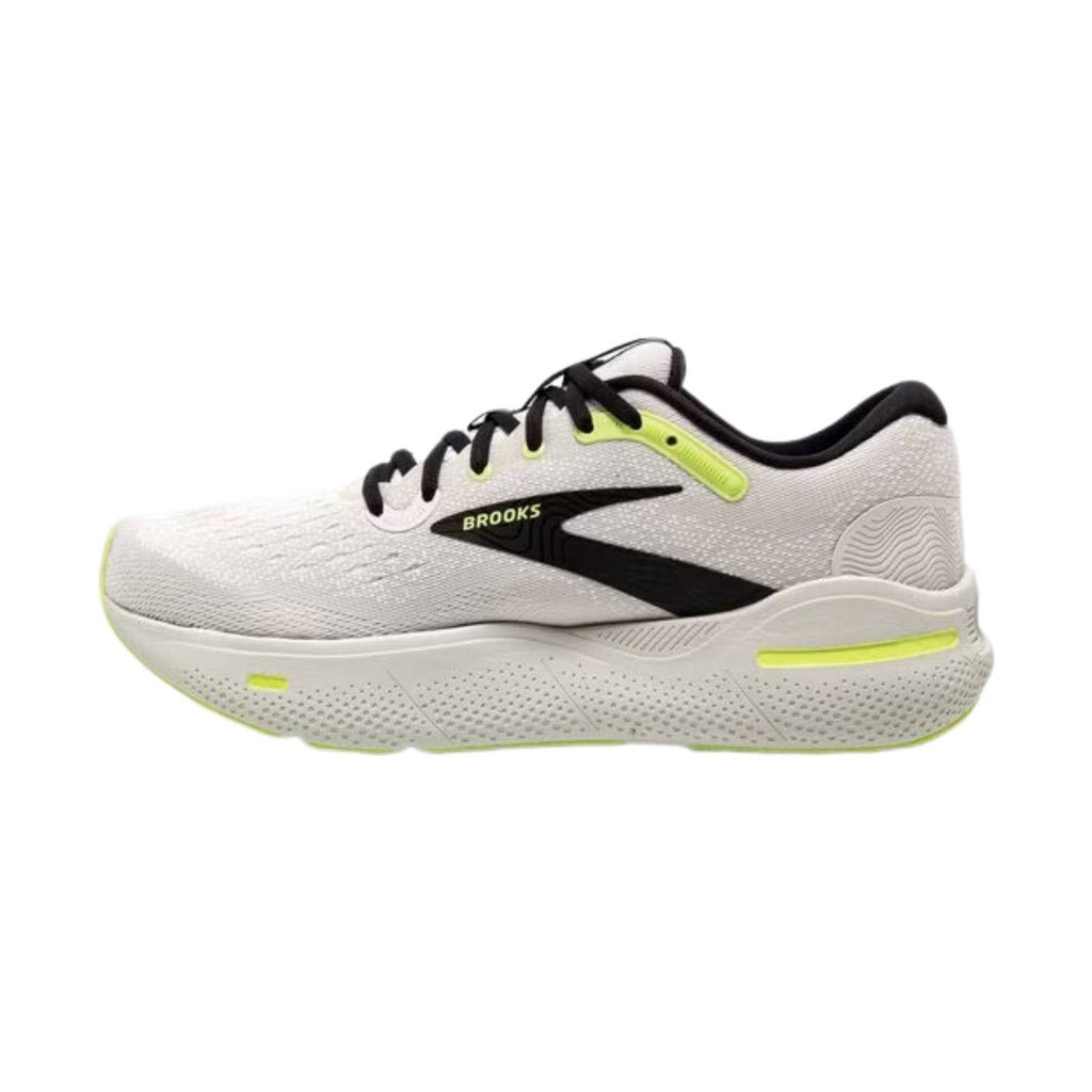 Brooks Men's Ghost Max Running Shoe - Grey/Black/Sharp Green - Lenny's Shoe & Apparel