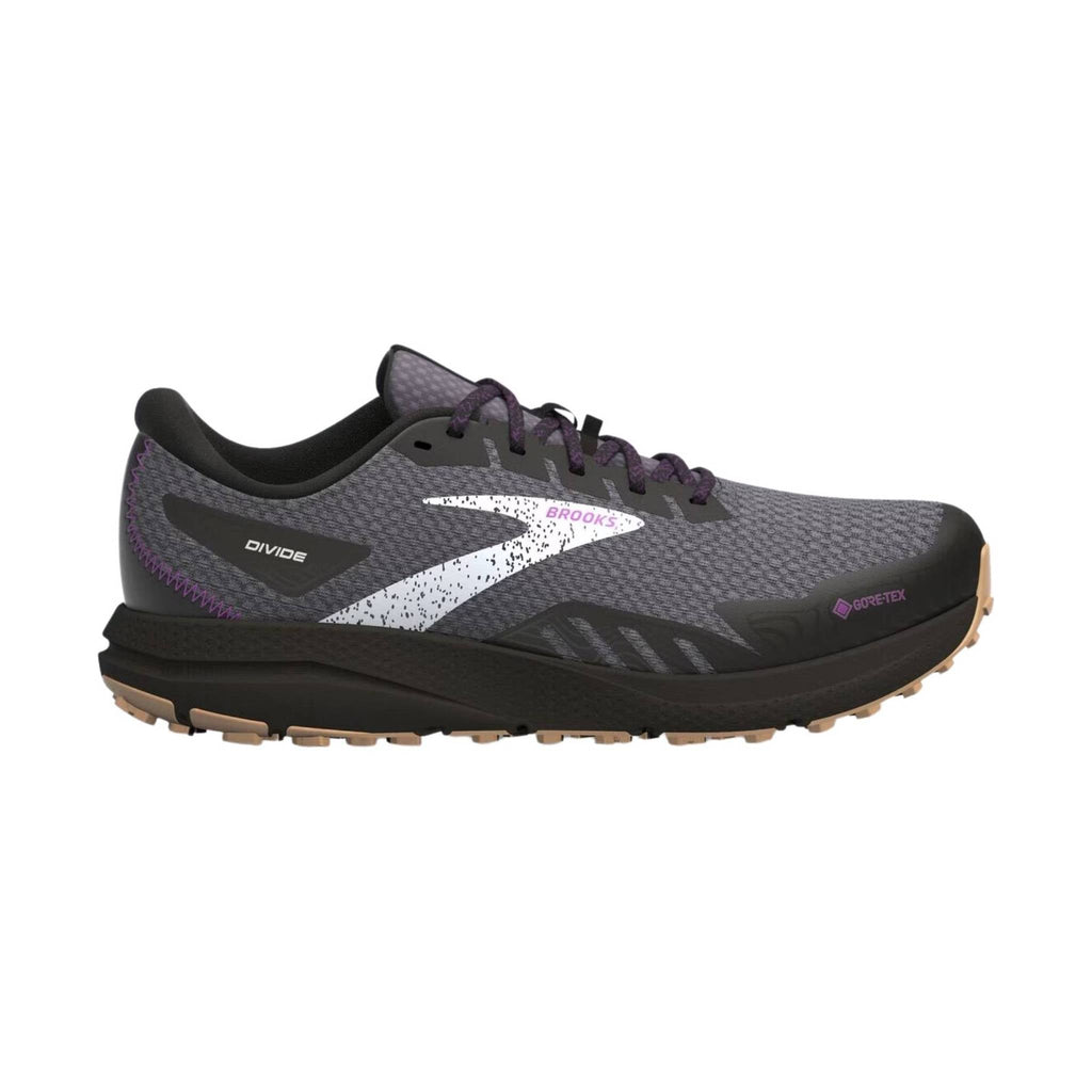 Brooks Women's Divide 4 GTX Running Shoe - Black/Blackened Pearl/Purple - Lenny's Shoe & Apparel