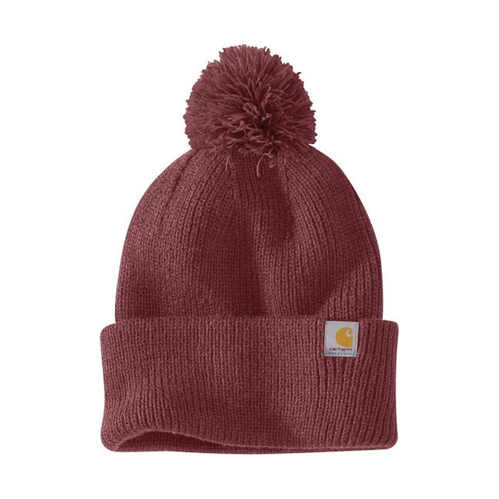 Carhartt Knit Pom-Pom Cuffed Beanie - Sable - Lenny's Shoe & Apparel