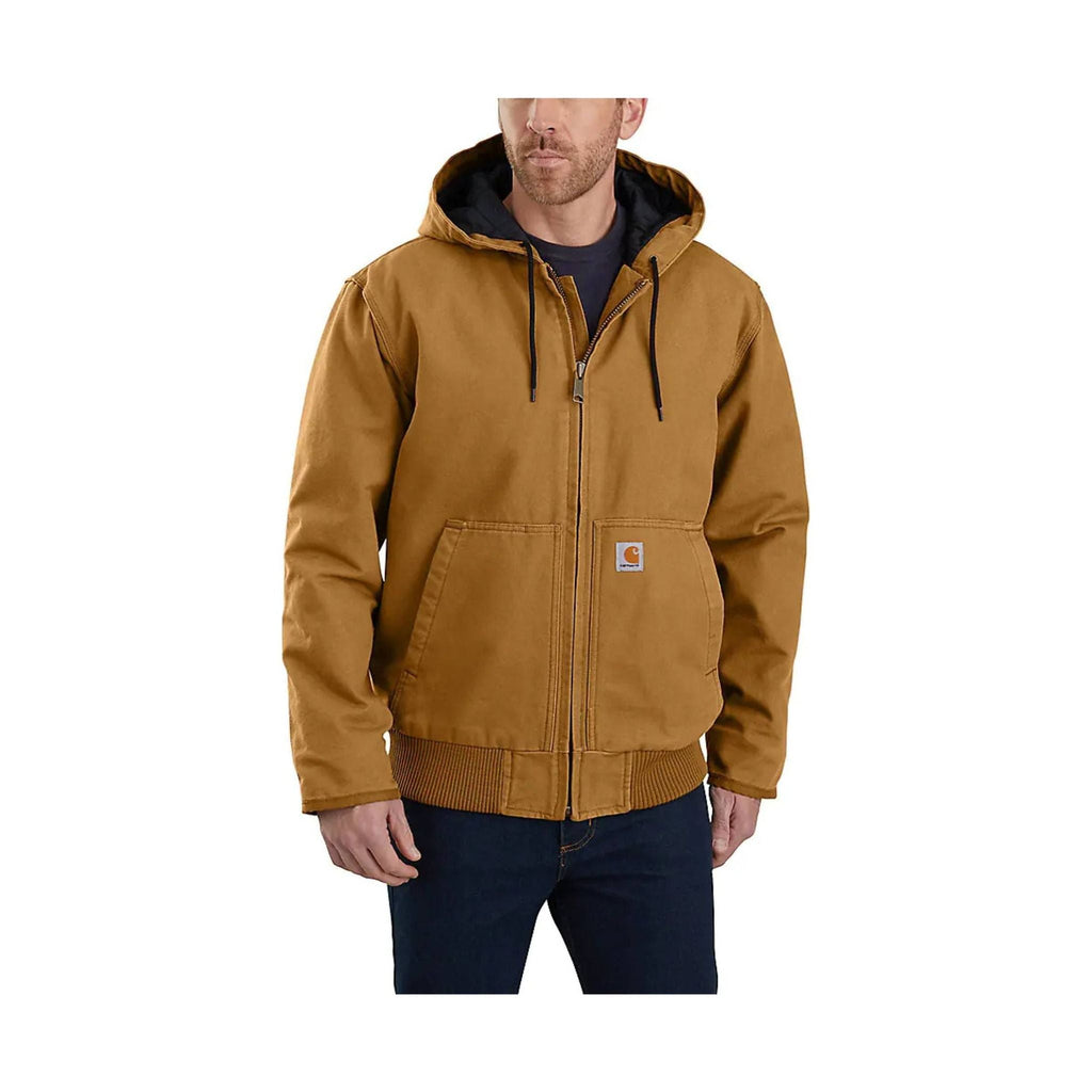 Carhartt Men's Loose Fit Washed Duck Insulated Active Jac - Carhartt Brown - Lenny's Shoe & Apparel