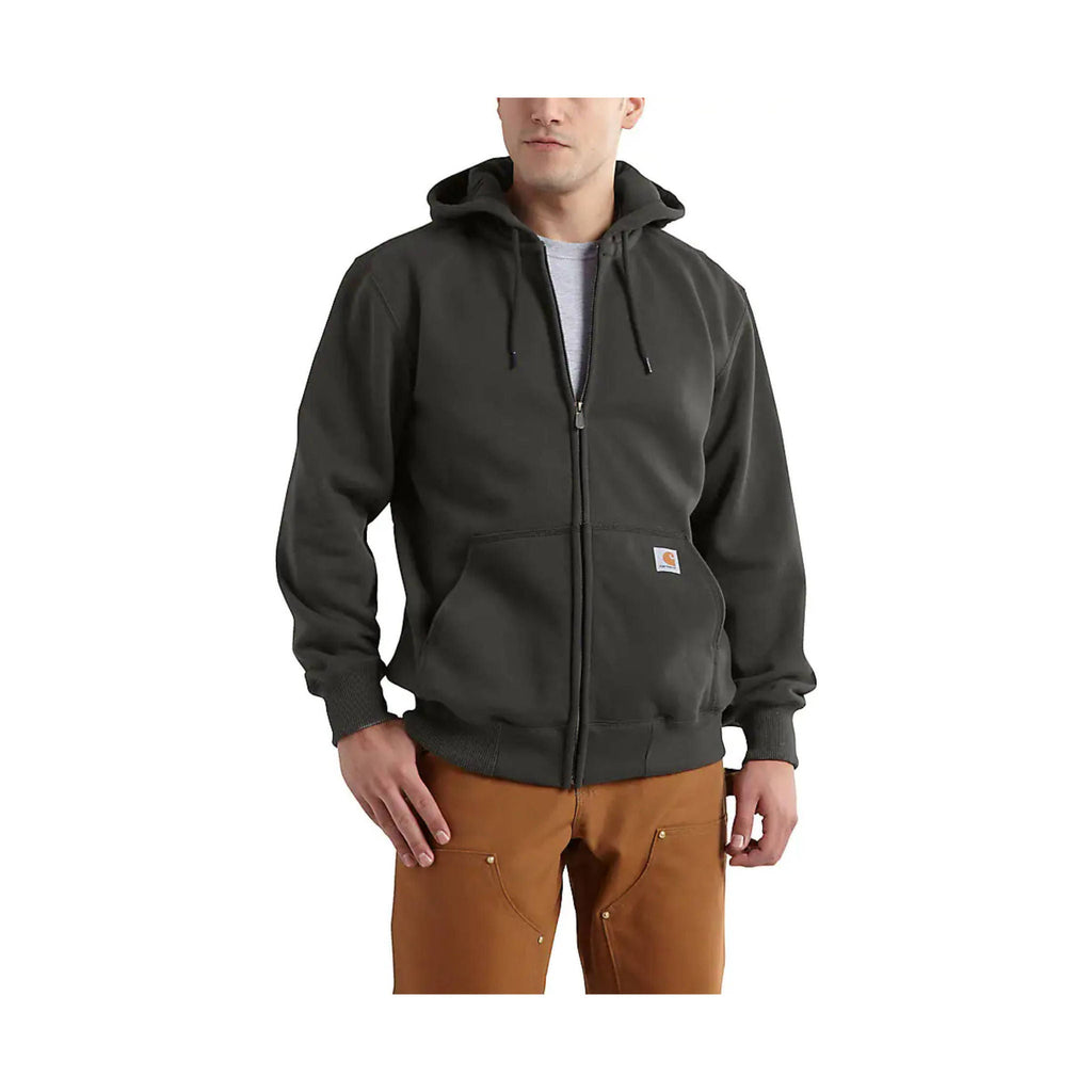 Carhartt Men's Rain Defender Loose Fit Heavyweight Full Zip Sweatshirt - Peat - Lenny's Shoe & Apparel