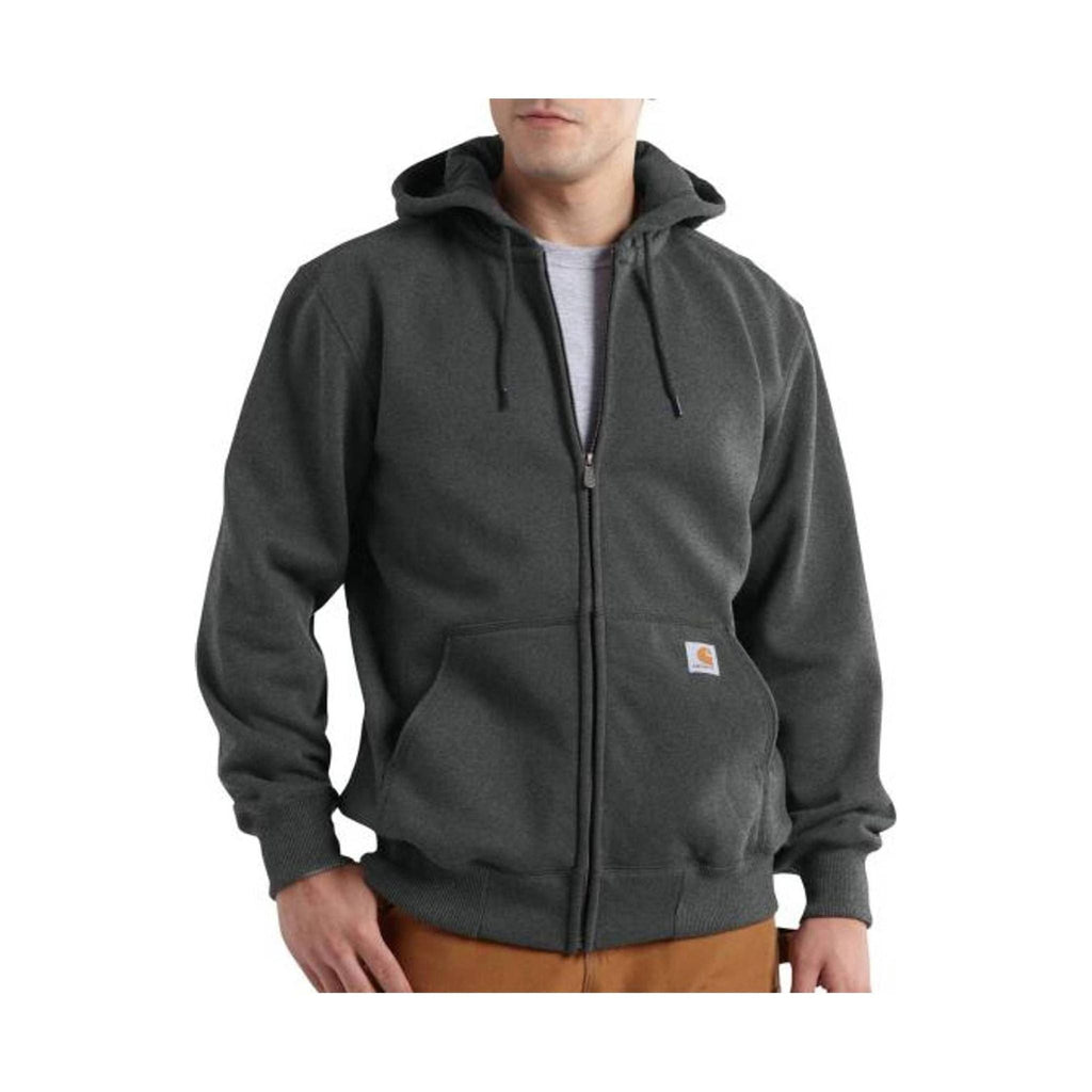 Carhartt Men's Rain Defender Paxton Heavyweight Hooded Zip-Front Sweatshirt - Carbon Heather - Lenny's Shoe & Apparel