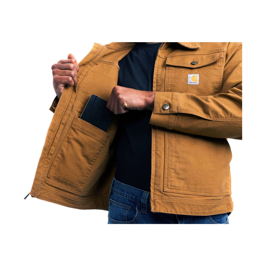 Carhartt Men's Rugged Flex Relaxed Fit Duck Jacket - Carhartt Brown - Lenny's Shoe & Apparel