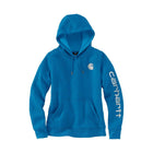 Carhartt Women's Relaxed Fit Midweight Logo Sleeve Graphic Sweatshirt - Marine Blue - Lenny's Shoe & Apparel