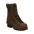 Chippewa Men's Paladin 8 Inch Waterproof Steel Toe Logger Work Boots - Brown - Lenny's Shoe & Apparel