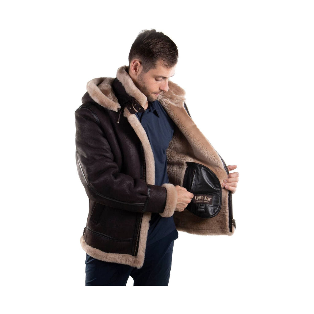 Cloud Nine Men's Sheepskin Bomber Jacket - Espresso - Lenny's Shoe & Apparel