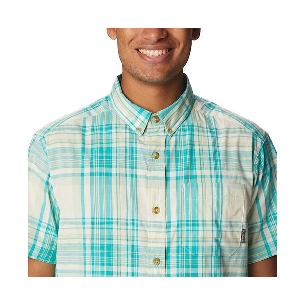 Columbia Men's Rapid Rivers II Short Sleeve Shirt - Ice Green Multi Plaid - Lenny's Shoe & Apparel