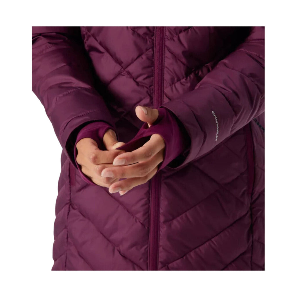 Columbia Women's Heavenly Long Hooded Jacket - Marionberry - Lenny's Shoe & Apparel