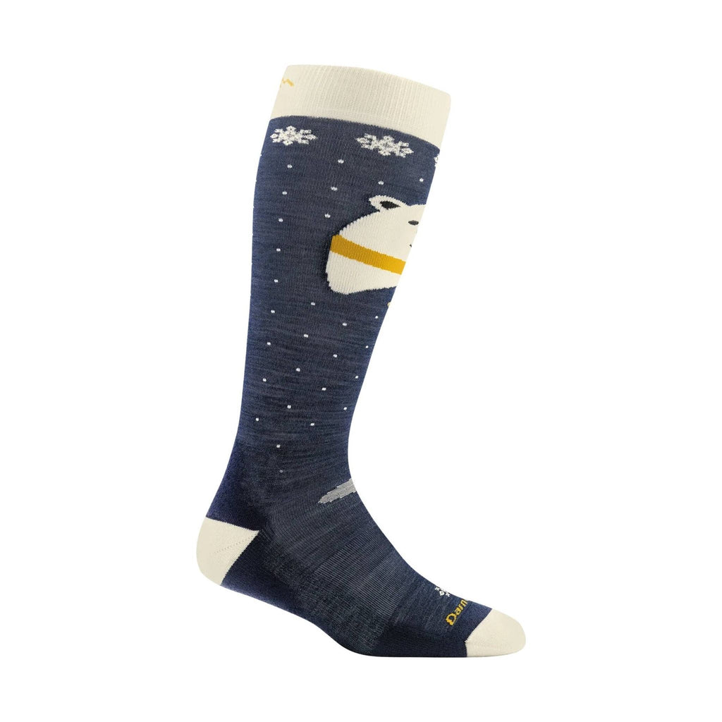 Darn Tough Vermont Kids' Polar Bear Over The Calf Midweight Ski and Snowboard Sock - Blue - Lenny's Shoe & Apparel