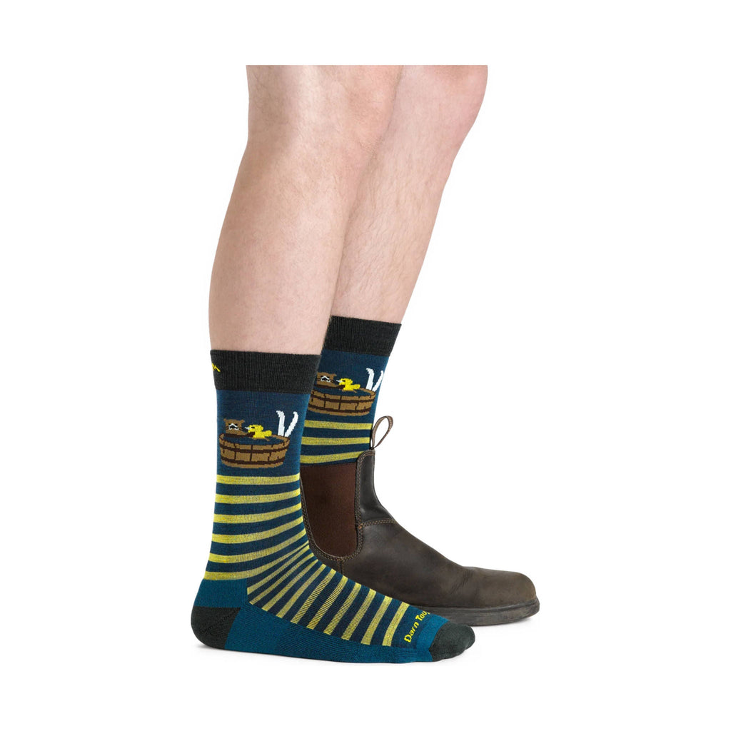 Darn Tough Vermont Men's Wild Life Crew Lightweight Lifestyle Sock - Dark Teal - Lenny's Shoe & Apparel