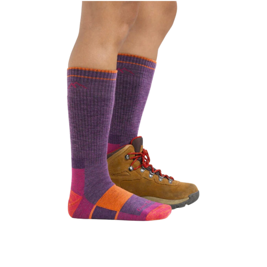 Darn Tough Vermont Women's Midweight Hiker Boot Sock Cushion - Plum Heather - Lenny's Shoe & Apparel