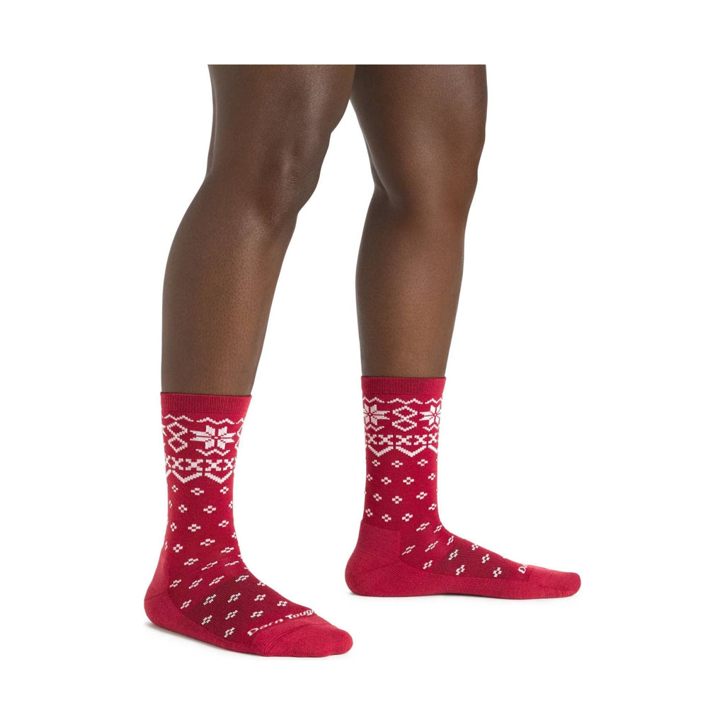 Darn Tough Vermont Women's Shetland Crew Lightweight Lifestyle Sock - Cranberry - Lenny's Shoe & Apparel