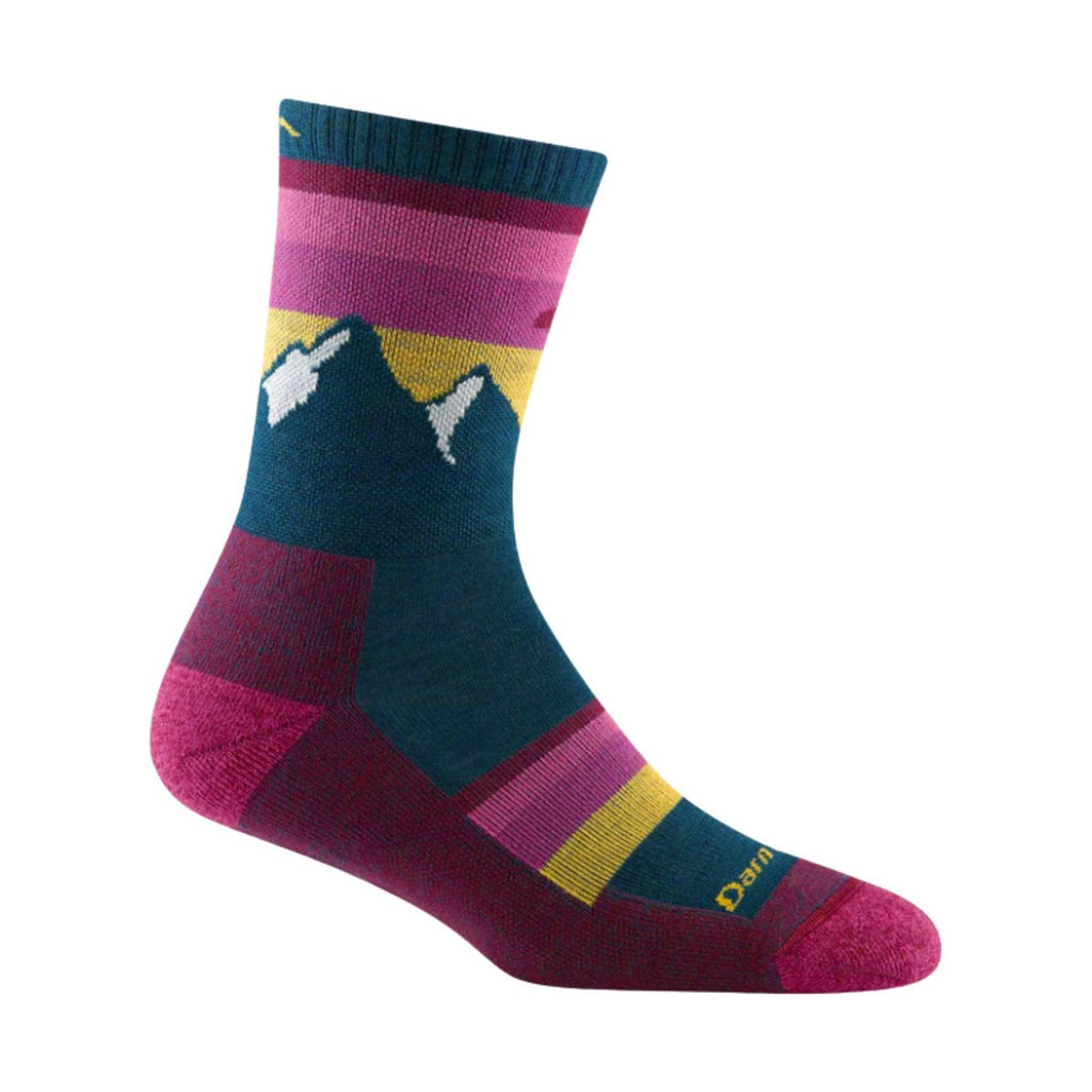 Darn Tough Vermont Women's Sunset Ledge Micro Crew Lightweight Hiking Sock - Dark Teal - Lenny's Shoe & Apparel