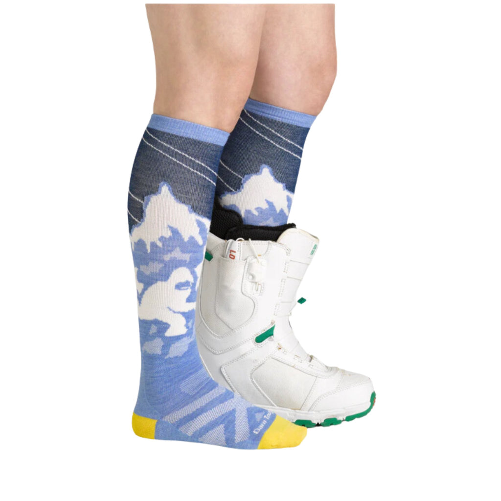 Darn Tough Vermont Women's Yeti Over The Calf Lightweight Ski and Snowboard Sock - Midnight - Lenny's Shoe & Apparel