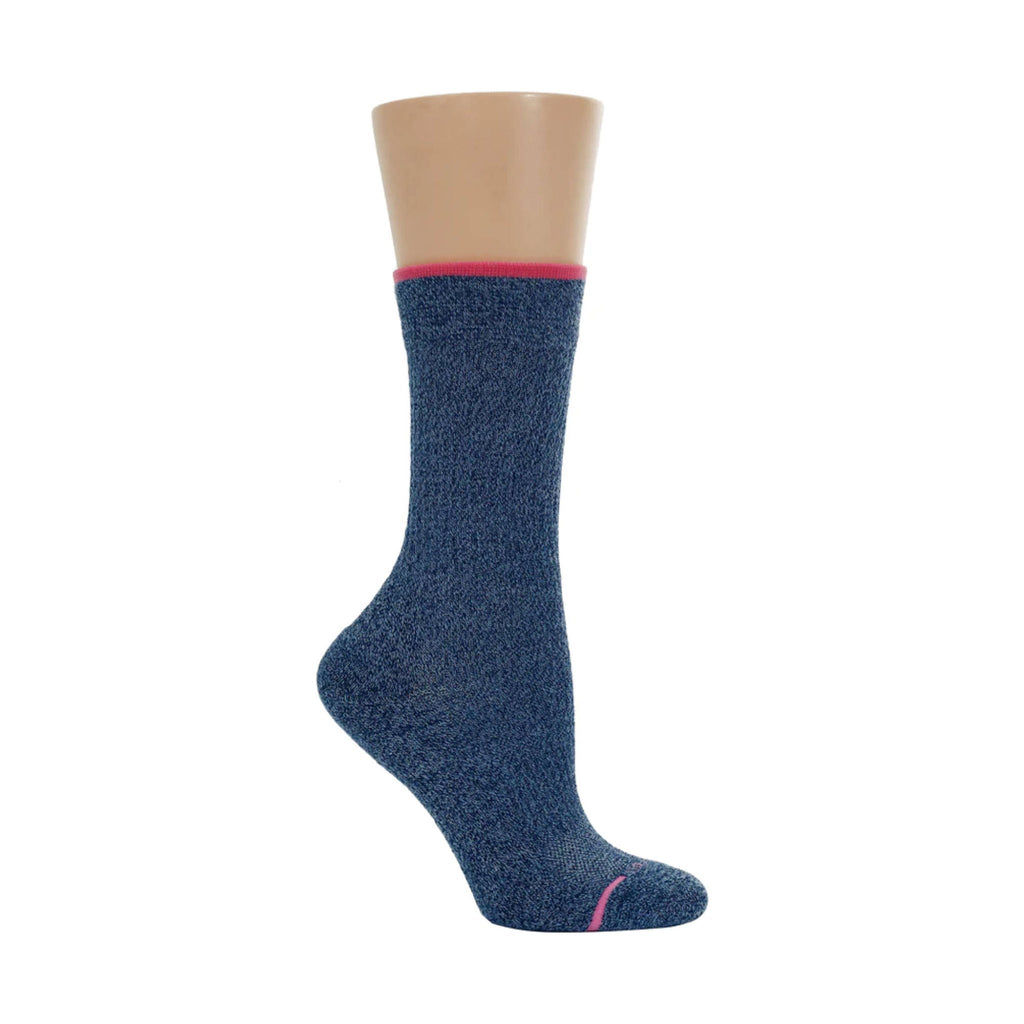 Dr. Motion Women's Compression Outdoor Crew Sock - Denim Marl - Lenny's Shoe & Apparel