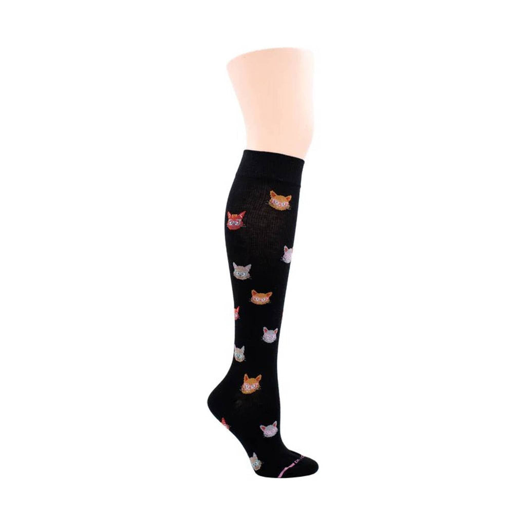 Dr. Motion Women's Compression Sock - Cat Glasses - Lenny's Shoe & Apparel