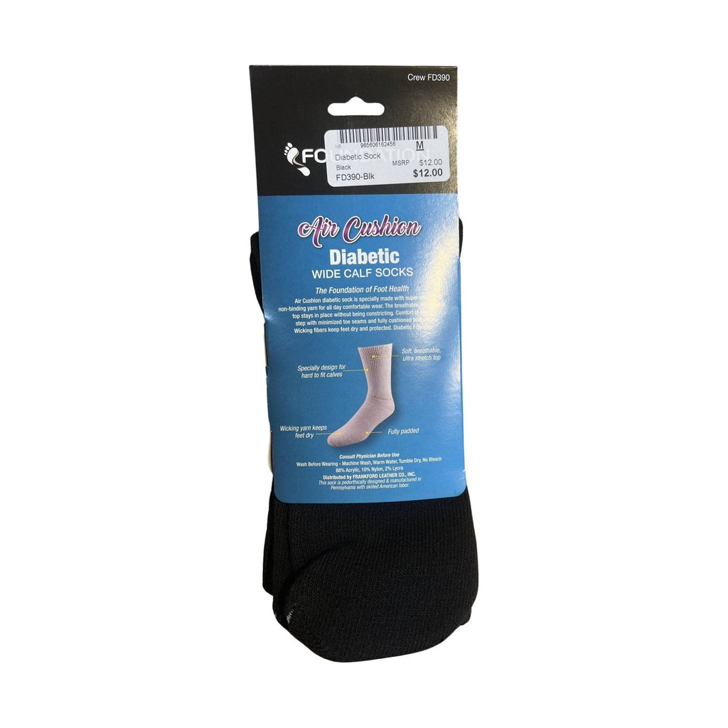 Frankford Leather Co Foundation Diabetic Sock - Black - Lenny's Shoe & Apparel