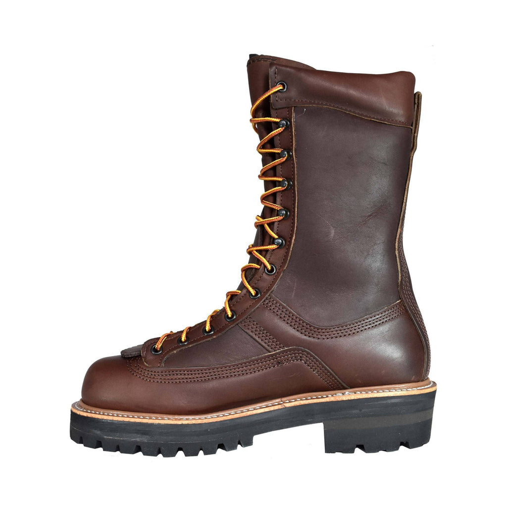 Hoffman Men's 10 Inch Powerline Composite Toe Work Boots - Brown Leather - Lenny's Shoe & Apparel