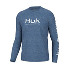 Huk Men's Pursuit Heather Long Sleeve Top - Set Sail Heather - Lenny's Shoe & Apparel