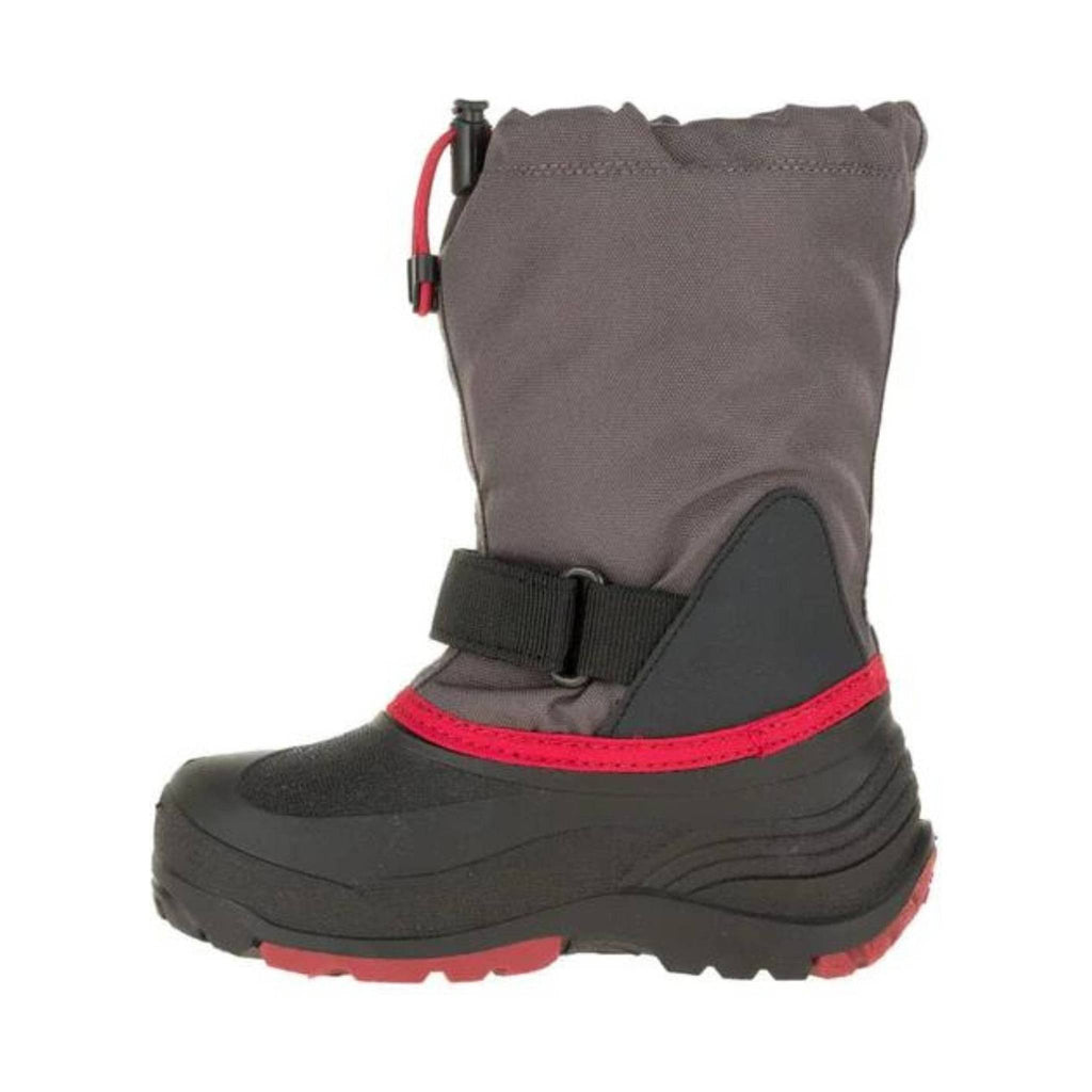 Kamik Big Kids' Waterbug 5 Winter Boot - Charcoal Red - Lenny's Shoe & Apparel