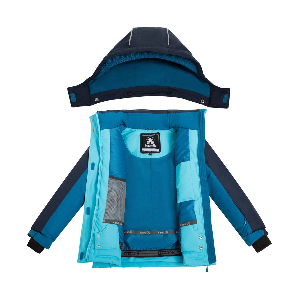 Kamik Kids' Evie Jacket - Cyan/Midnight - Lenny's Shoe & Apparel