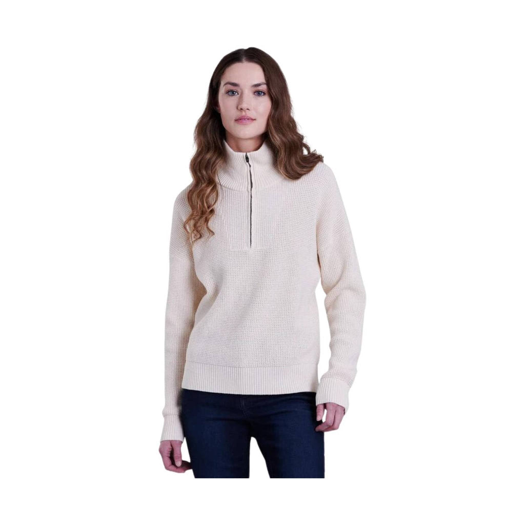 Kuhl Women's Norda Quarter Zip Sweater - Stone - Lenny's Shoe & Apparel