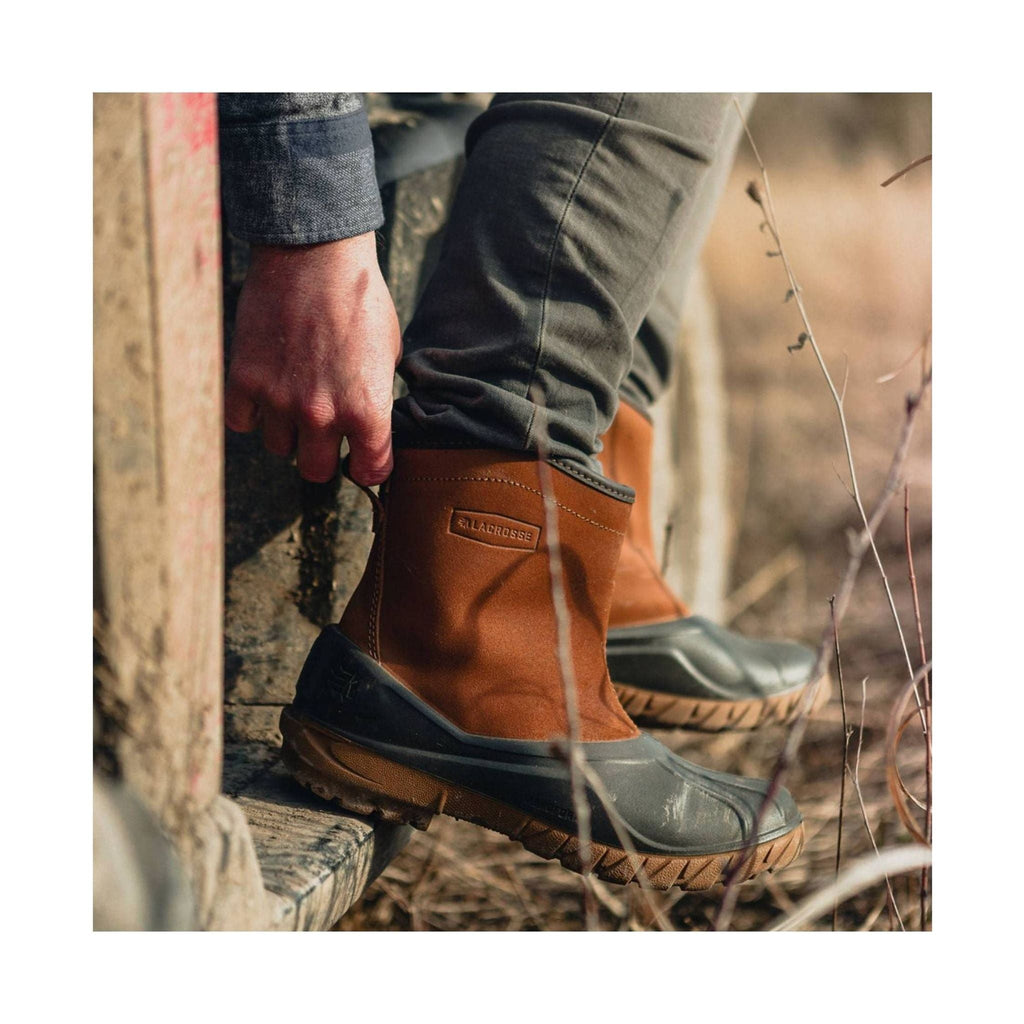 LaCrosse Men's Aero Timber Top Shearling Zip 8 Inch Boot - Clay Brown - Lenny's Shoe & Apparel