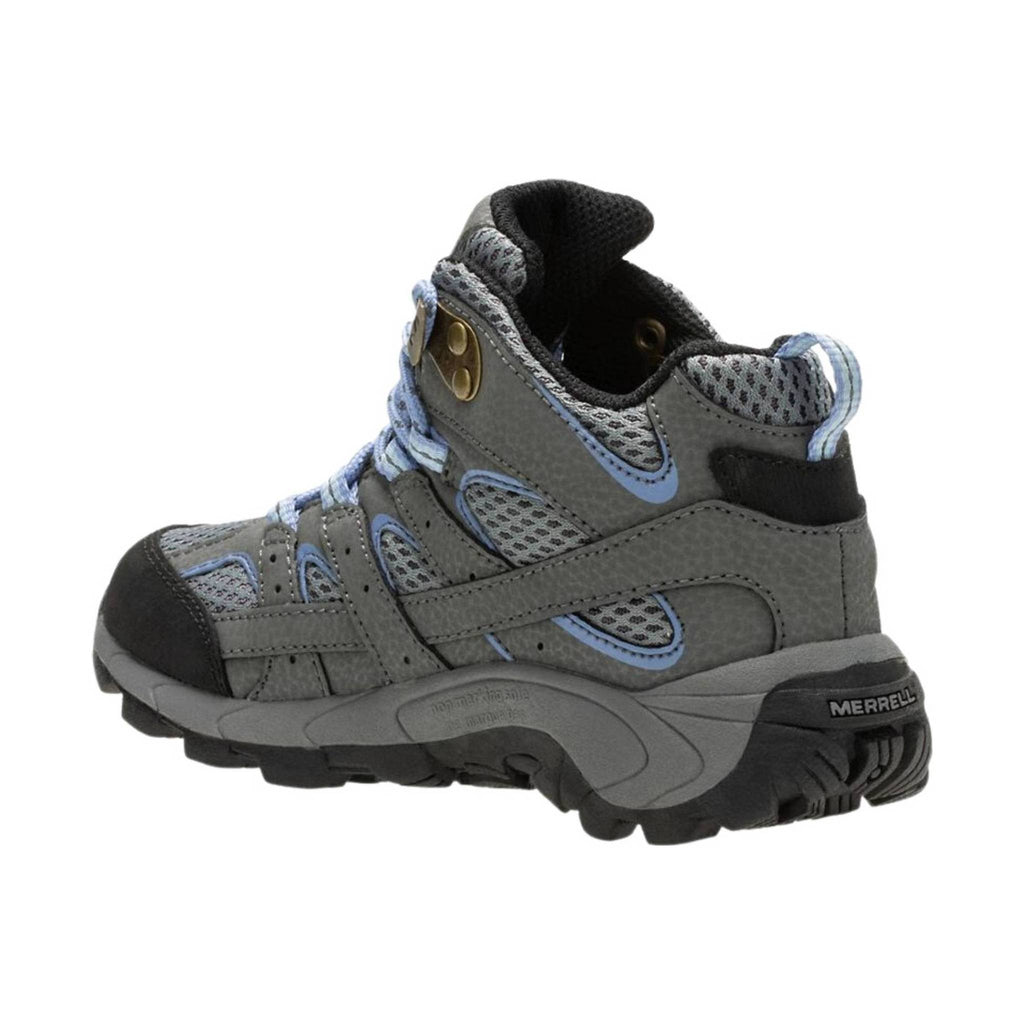 Merrell Kids' Moab Mid Waterproof Boot - Grey/Periwinkle - Lenny's Shoe & Apparel