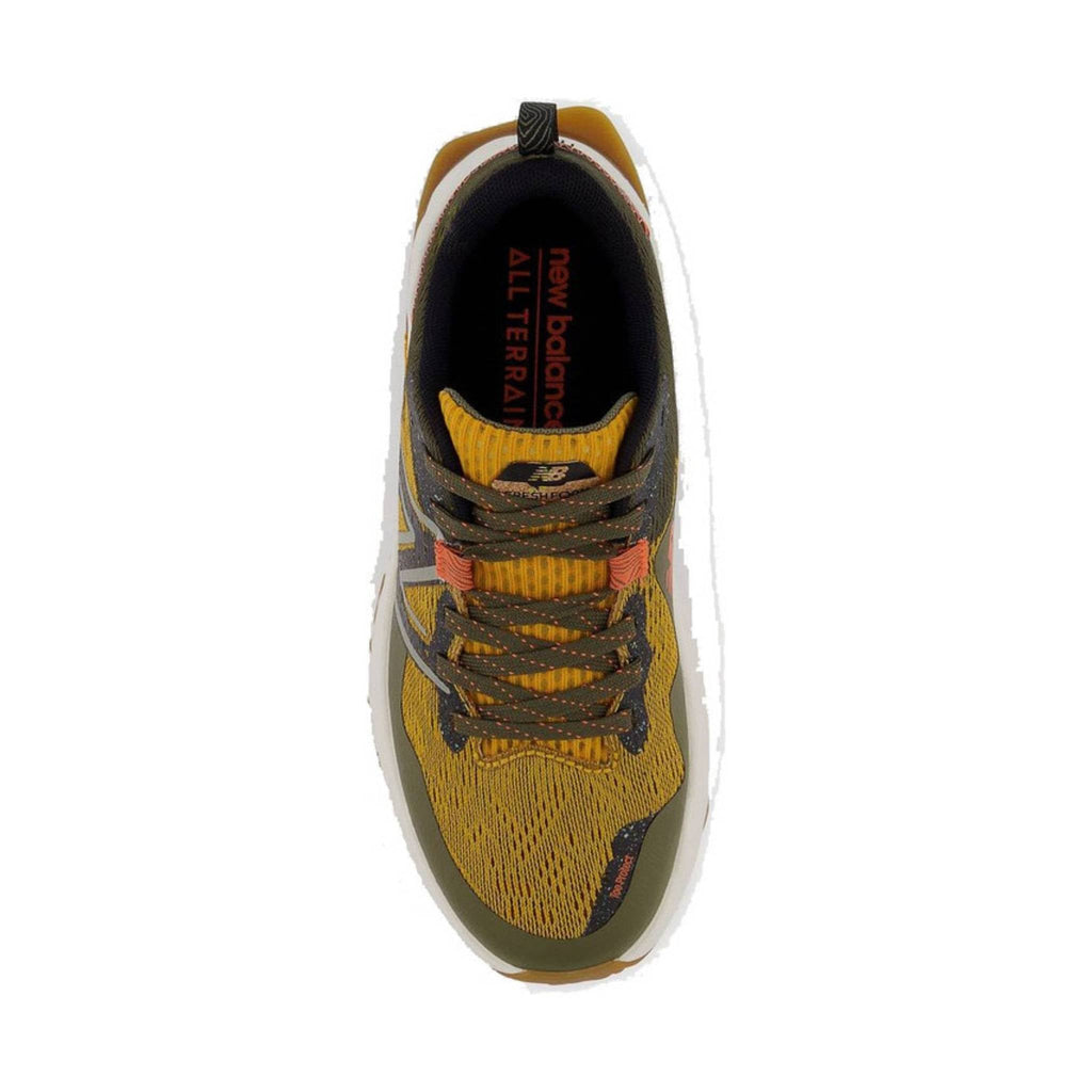 New Balance Big Kids' Fresh Foam Hierro v7 Shoe - Golden Hour/Black/Dark Camo - Lenny's Shoe & Apparel