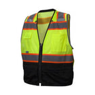 Pyramex Men's Class II Hi-Viz Safety Vest - Yelllow - Lenny's Shoe & Apparel