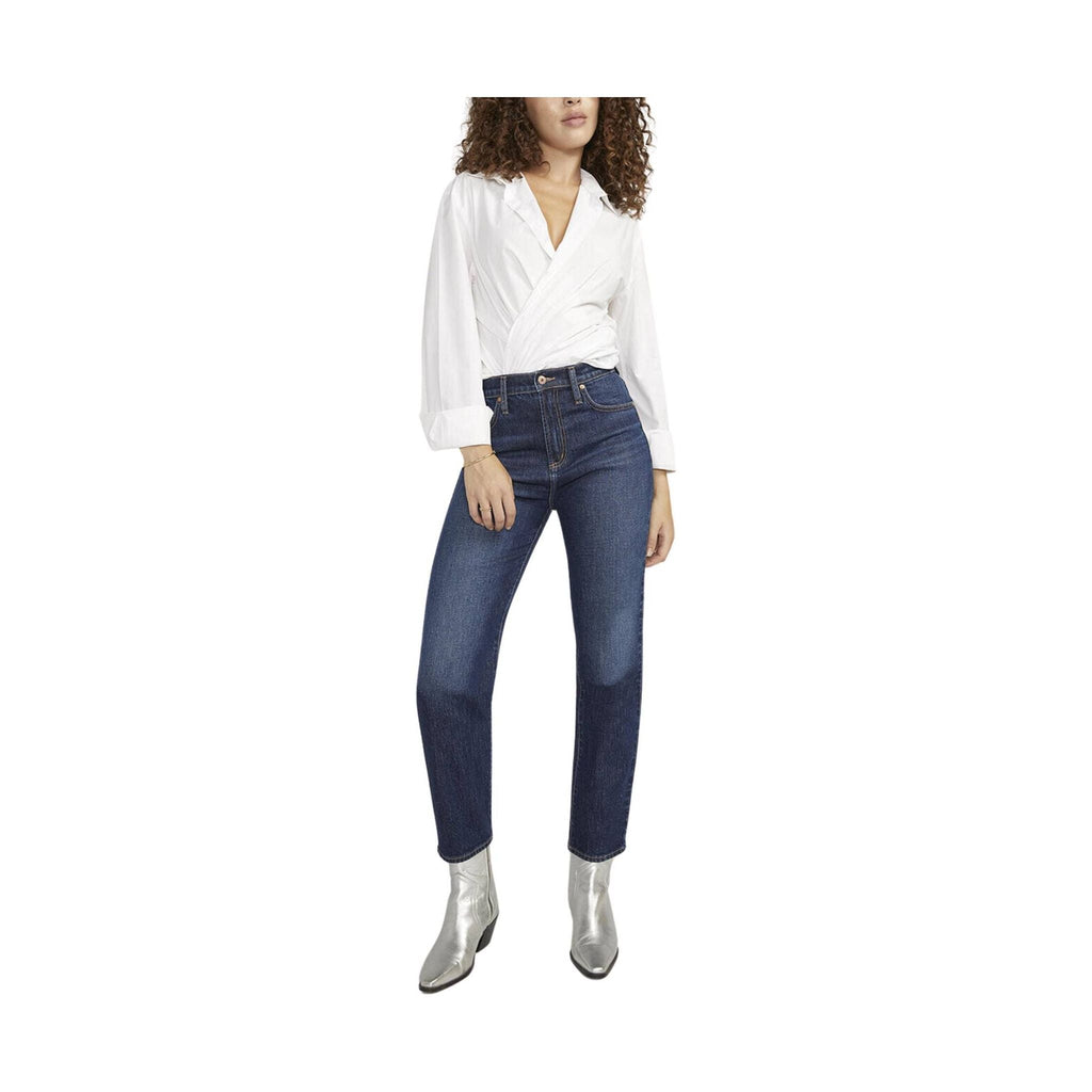 Silver Jeans Women's Highly Desirable High Rise Slim Straight Leg Jeans - Indigo - Lenny's Shoe & Apparel