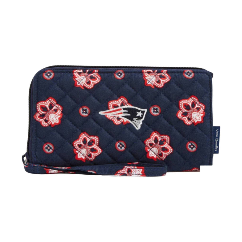 Vera Bradley NFL RFID Front Zip Wristlet New England Patriots - Nautical Blue/Red - Lenny's Shoe & Apparel