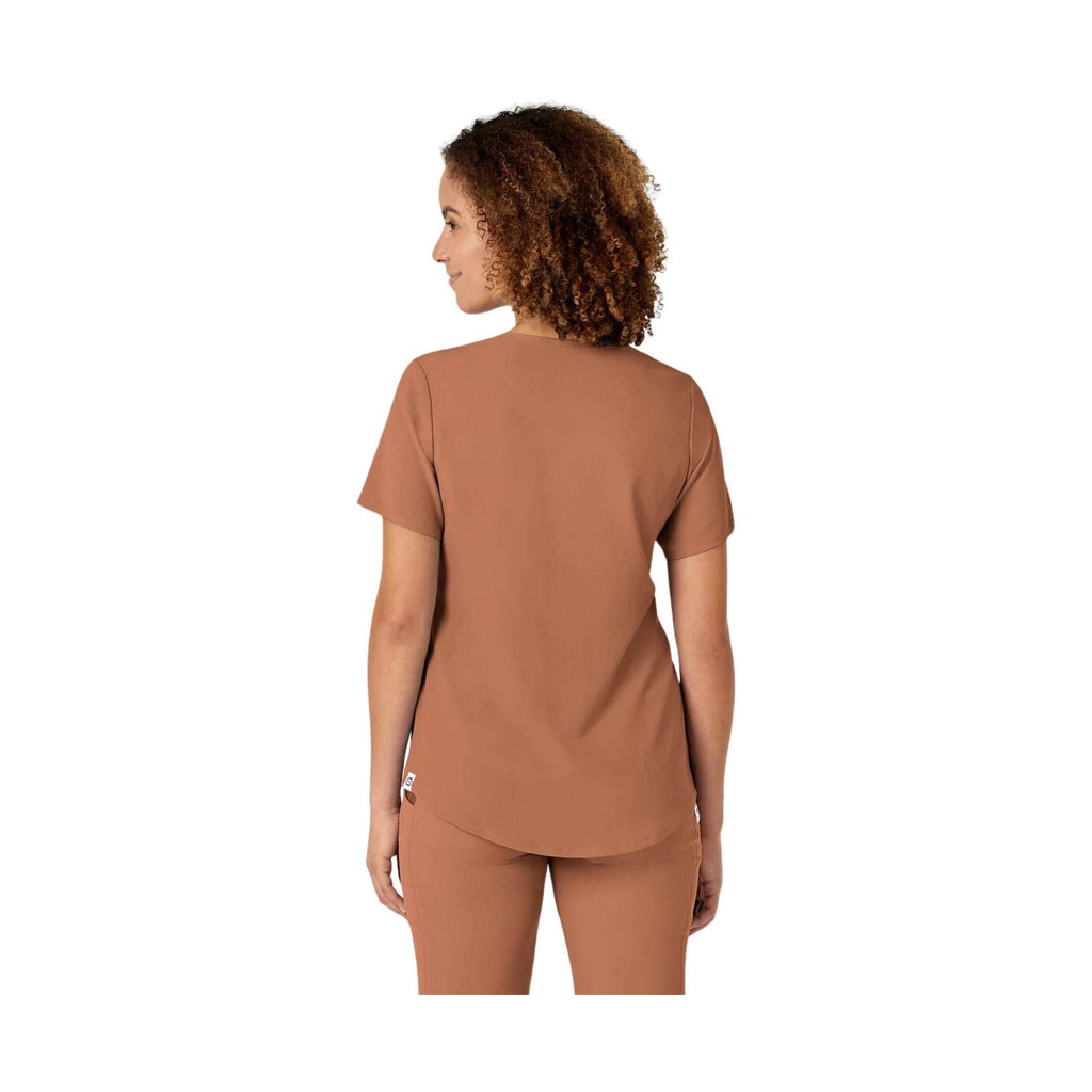 WonderWink Women's Renew V Neck Scrub Top - Clay - Lenny's Shoe & Apparel