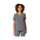 WonderWink Women's Renew V Neck Scrub Top - Grey Heather - Lenny's Shoe & Apparel